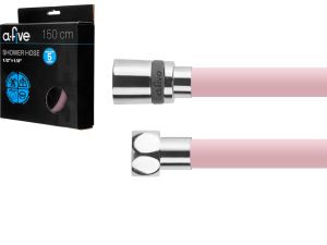 Шланг душевой, Si, 1/2″ г-г 150 см, розовый, a-five