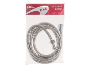 Шланг душевой, SUS/PVC, 1/2″ г-г 200 см, хром, eCon