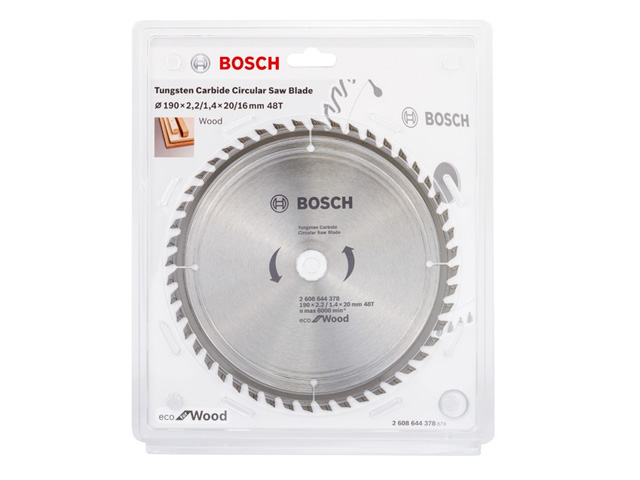 Диск пильный 190х20 мм 48 зуб. по дереву ECO WOOD BOSCH