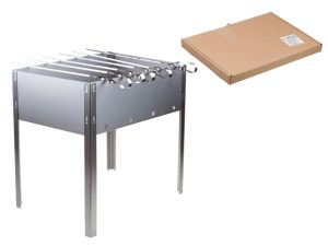 Мангал сборный «Походный» с шампурами в г/карт.кор.350х250х350х0,4толщ,6 шамп. угол.),PERFECTO LINEA