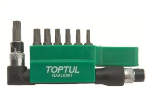 Набор бит «TORX» 1/4″ Т10-Т40 30мм 8шт TOPTUL