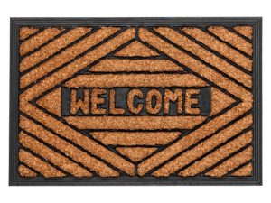 Коврик придверный кокосовый 40х60 см, «WELCOME-1», PERFECTO LINEA