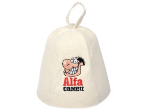 Шапка для бани и сауны «Alfa самец», «Банные штучки» из войлока