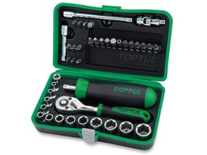 Набор головок и бит 1/4″ 4-14мм 41предм. 6гр. TOPTUL