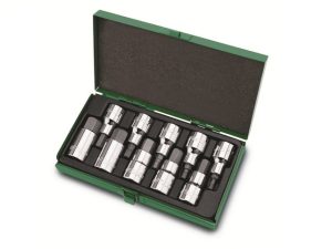 Набор бит шестигр. под головку 1/2″ 10пр. 4-19мм TOPTUL