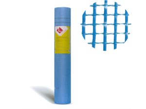 Стеклосетка штукатурная 5х5, 1мх50м, 2000Н, синяя, PROFESSIONAL