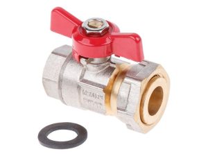 Кран шаровый с накидной гайкой 1/2″ вн. х 3/4″ вн. PN40, AV Engineering