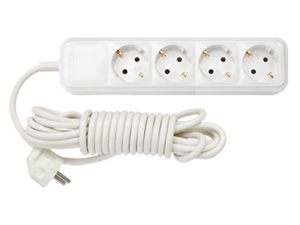 Удлинитель бытовой 3,5м (4 роз., 3.7кВт, с/з, ПВС 3х1,5) BYLECTRICA