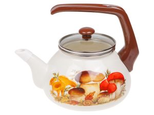 Чайник стальной эмалированный, 2.2 л, серия Грибное ассорти, PERFECTO LINEA
