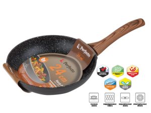 Сковорода ф 24х4.8 см, алюм., антиприг. покр., для индукц. плит, серия Hardy Plus, PERFECTO LINEA
