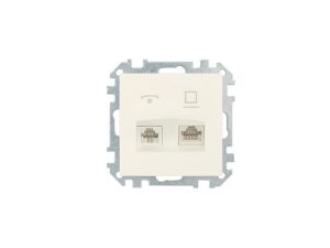 Розетка 2-ая комби телефонная+компьютерная (скрытая) бежевая, Стиль, BYLECTRICA