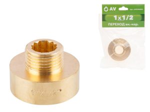 Переход 1″ вн. х 1/2″ нар., AV Engineering (инд. упак.)