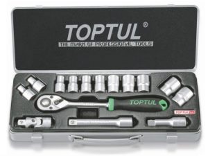 Набор головок 1/2″ 8-24мм 15предм. 6гр. метал.кейс TOPTUL