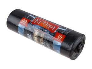 Мешки для мусора, 200 л, 10 шт, «БРОНЯ», черные, РОМАШКА