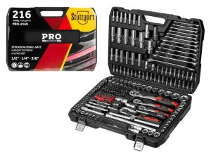 Набор головок и ключей 216пр. 1/4″,3/8″,1/2″ PRO STARTUL STUTTGART (PRO-216S)