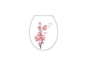 Сиденье для унитаза, снежно-белый, Сакура, BEROSSI