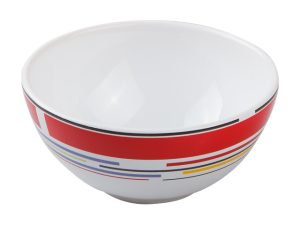 Салатник керамический, 123 мм, круглый, серия Самсун, красная полоска, PERFECTO LINEA