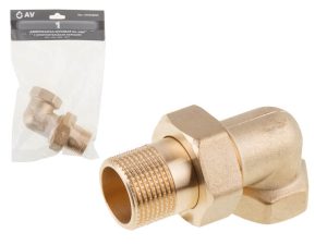 Американка угловая 1″ вн.-нар., AV Engineering (инд. упак.)