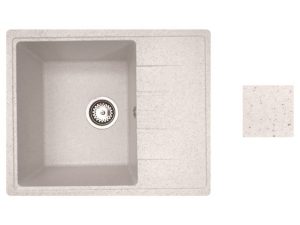 Мойка кухонная из искусственного камня PLATINUM песочный 570х465 мм, AV Engineering