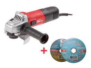 Одноручная углошлифмашина WORTEX AG 1210 E в кор. + АКЦИЯ (2 круга по металлу)
