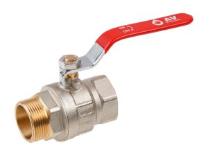 Кран шаровый 1 1/4″ нар.-вн. ручка PN25, AV Engineering
