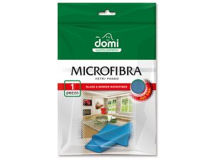 Салфетка из микрофибры для стекол и зеркал, 1шт., DOMI