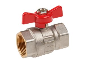 Кран шаровый 3/4″ вн.-вн. бабочка PN40, AV Engineering