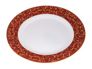 Тарелка обеденная стеклокерамическая, 275 мм, круглая, ANASSA RED (Анасса рэд), DIVA LA OPALA