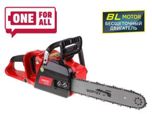 Аккум. пила цепная WORTEX CEC 3536 шина 35 см (14″), 3/8″ LP, 1.1 мм ALL1 XLT SOLO БЕСЩЁТ.ДВИГ., 18В