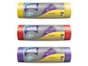 Пакеты для мусора 35л/15шт c затяжкой NV Plus