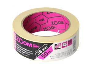 Лента малярная 38ммх50м ZOOM Super glue, желтая