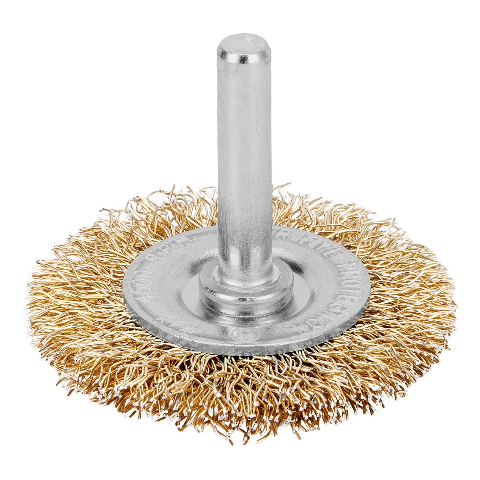 Щетка для дрели, 50 мм, плоская со шпилькой, латунированная витая проволока Matrix