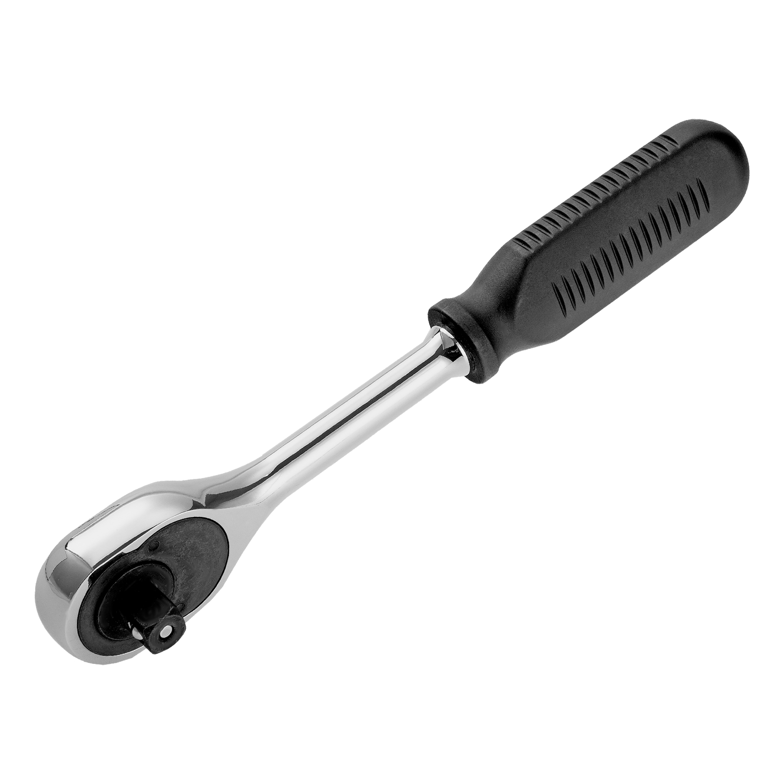 Ключ-трещотка 1/2″, 45 зубьев, с быстрым сбросом, CrV, хром Сибртех