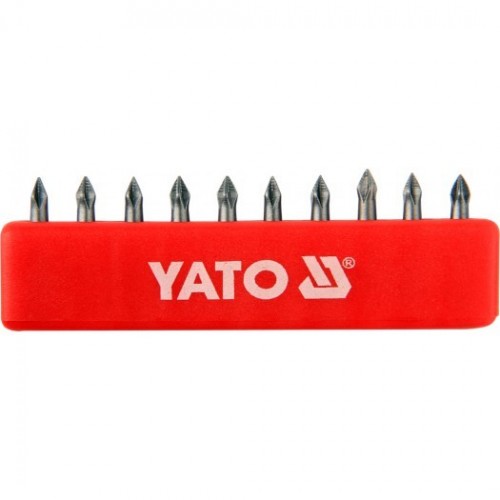 Биты крестообразные PH0х25мм 1/4" S2 (10шт) "Yato"