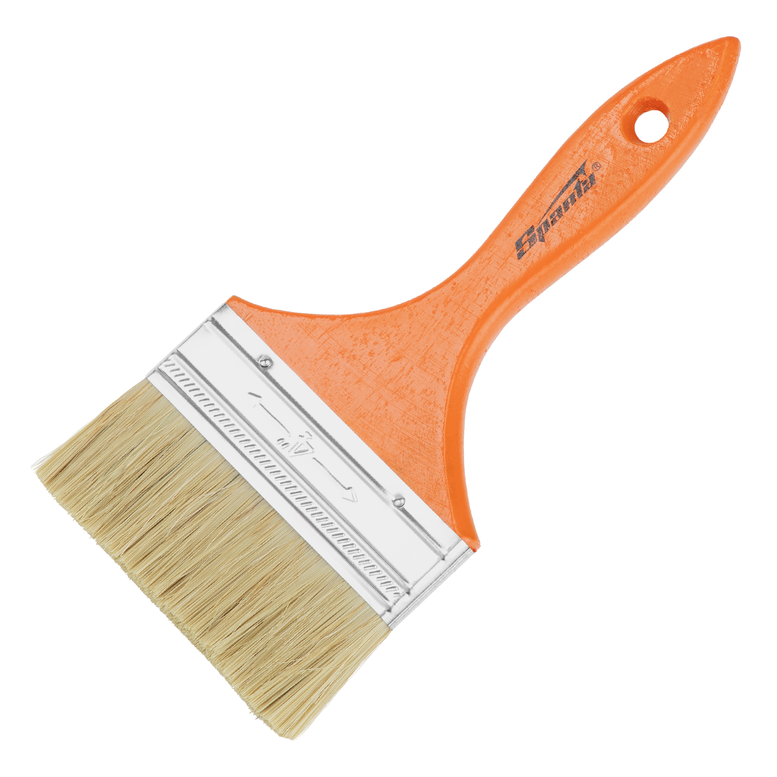 Кисть плоская Slimline 4″ (100 мм) натуральная щетина, деревянная ручка Sparta