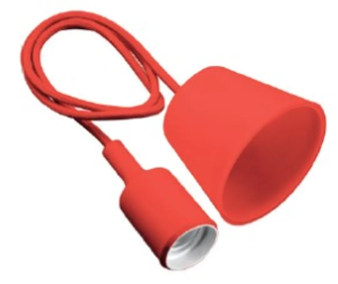 Светильник подвесной MINIO (для ламп Е27, max 60W, IP20, AC220-240V, кабель 1м, красный)