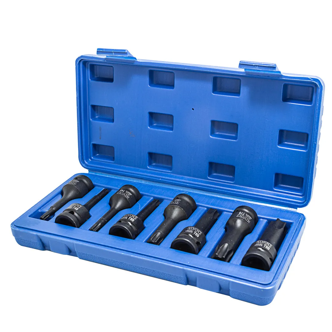 Набор головок-бит TORX ударных 1/2», 8пр.(Т30,40,45,50,55,60,70,80),в кейсе