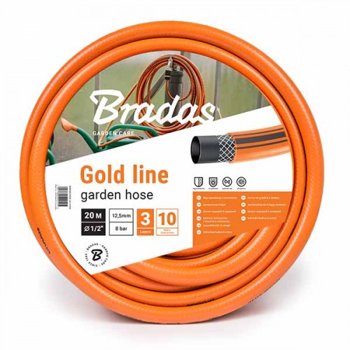 Шланг поливочный GOLD LINE  3/4" 30м "Bradas", Италия
