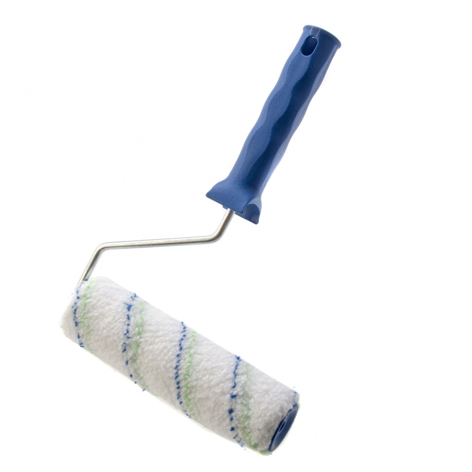 Валик «Водные краски», 180 мм, ворс 12 мм, D — 36 мм, D ручки — 6 мм, полиэстер Сибртех