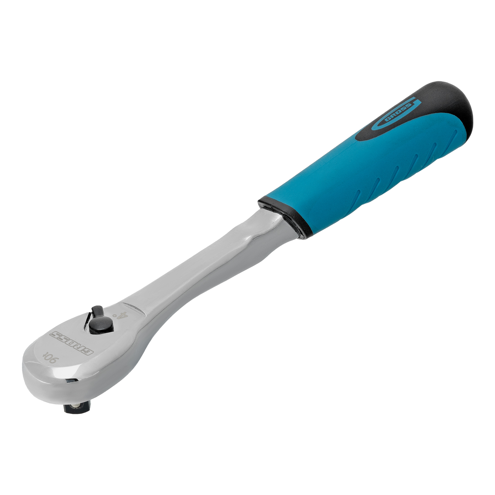 Ключ-трещотка 3/8″, CrV, 90 зубьев, усиленный, хром Gross