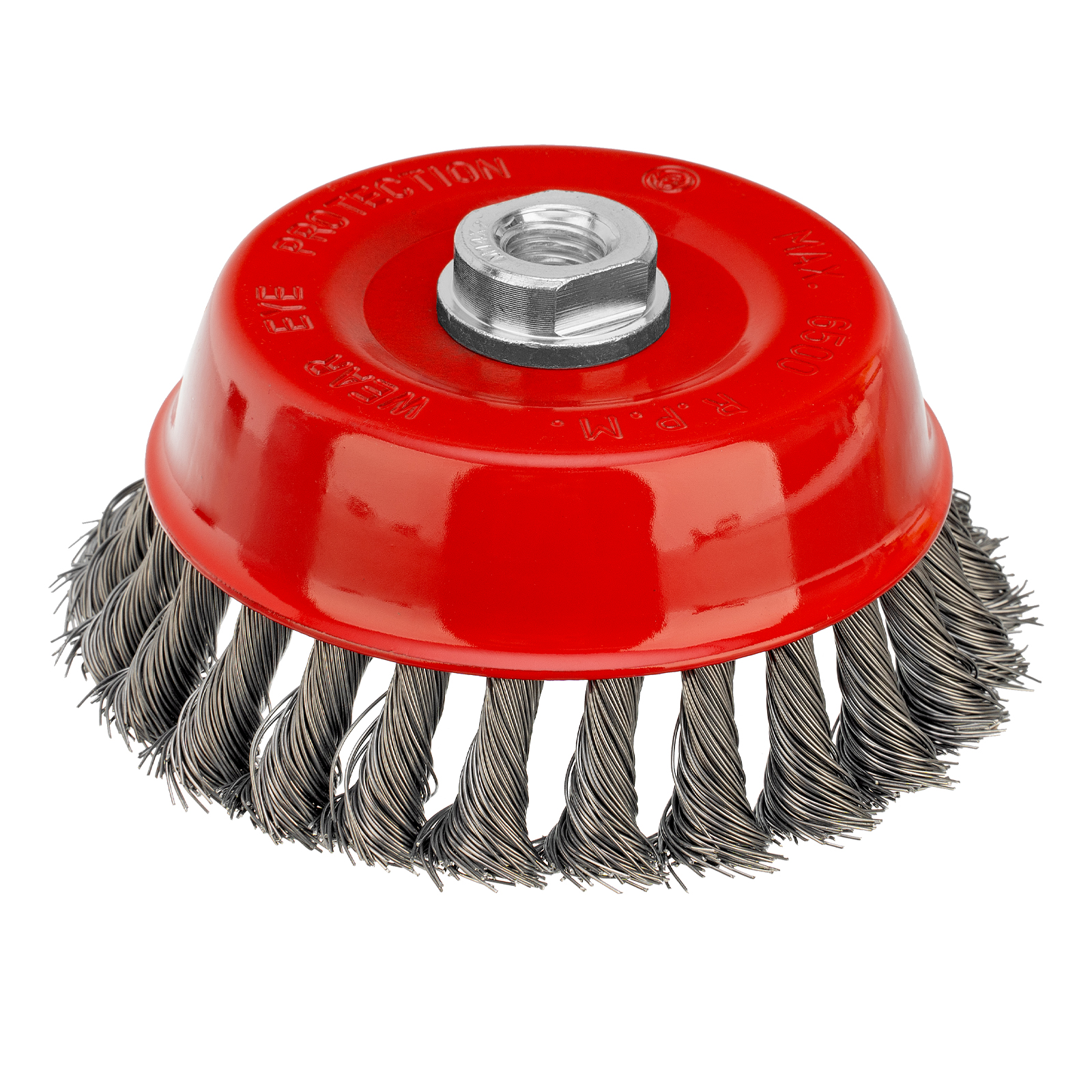 Щетка для УШМ, 125 мм, М14, «чашка», крученая проволока 0.5 мм Matrix