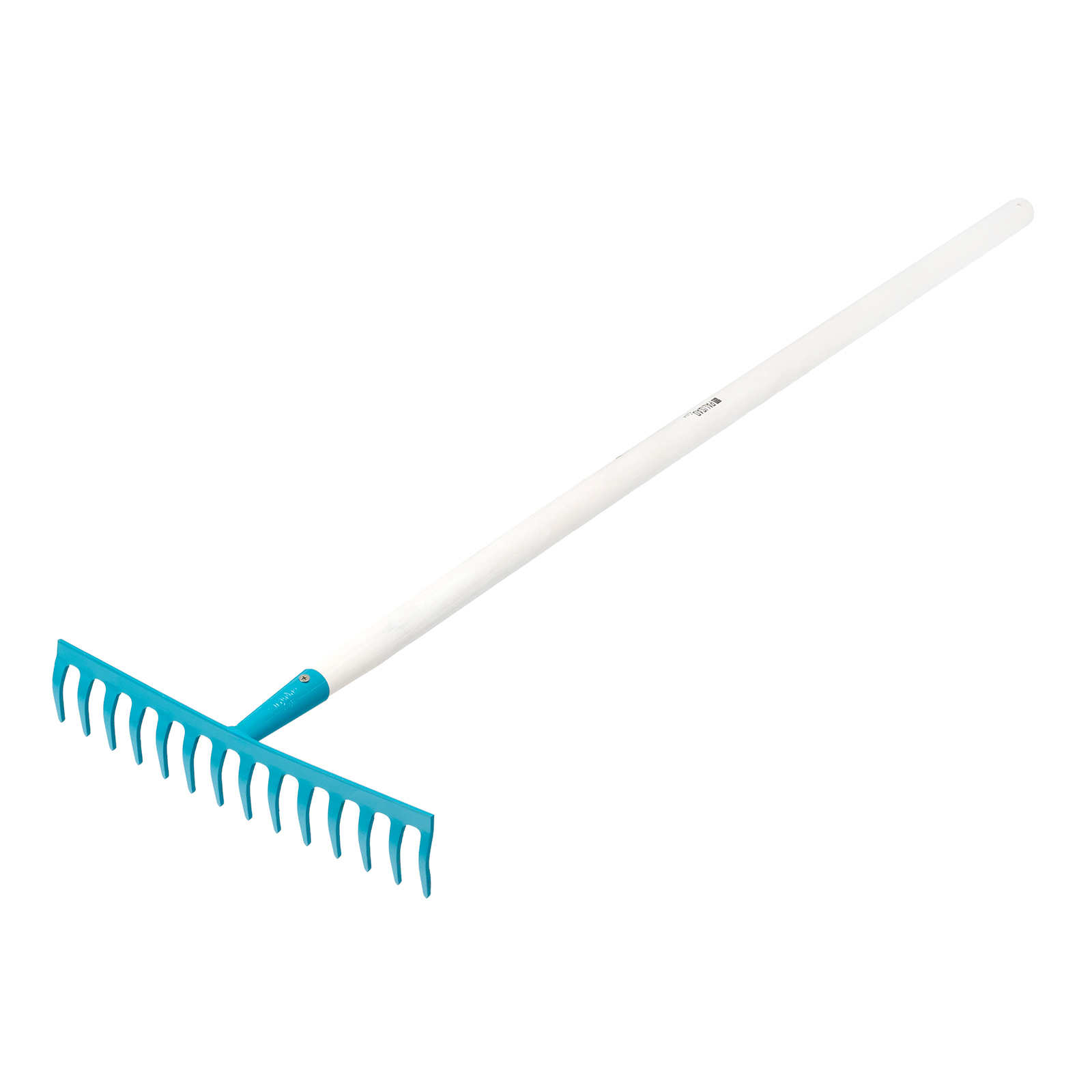 Грабли стальные, 360х1250 мм, 14 прямых зубьев, деревянный лакированный черенок, LUXE Palisad