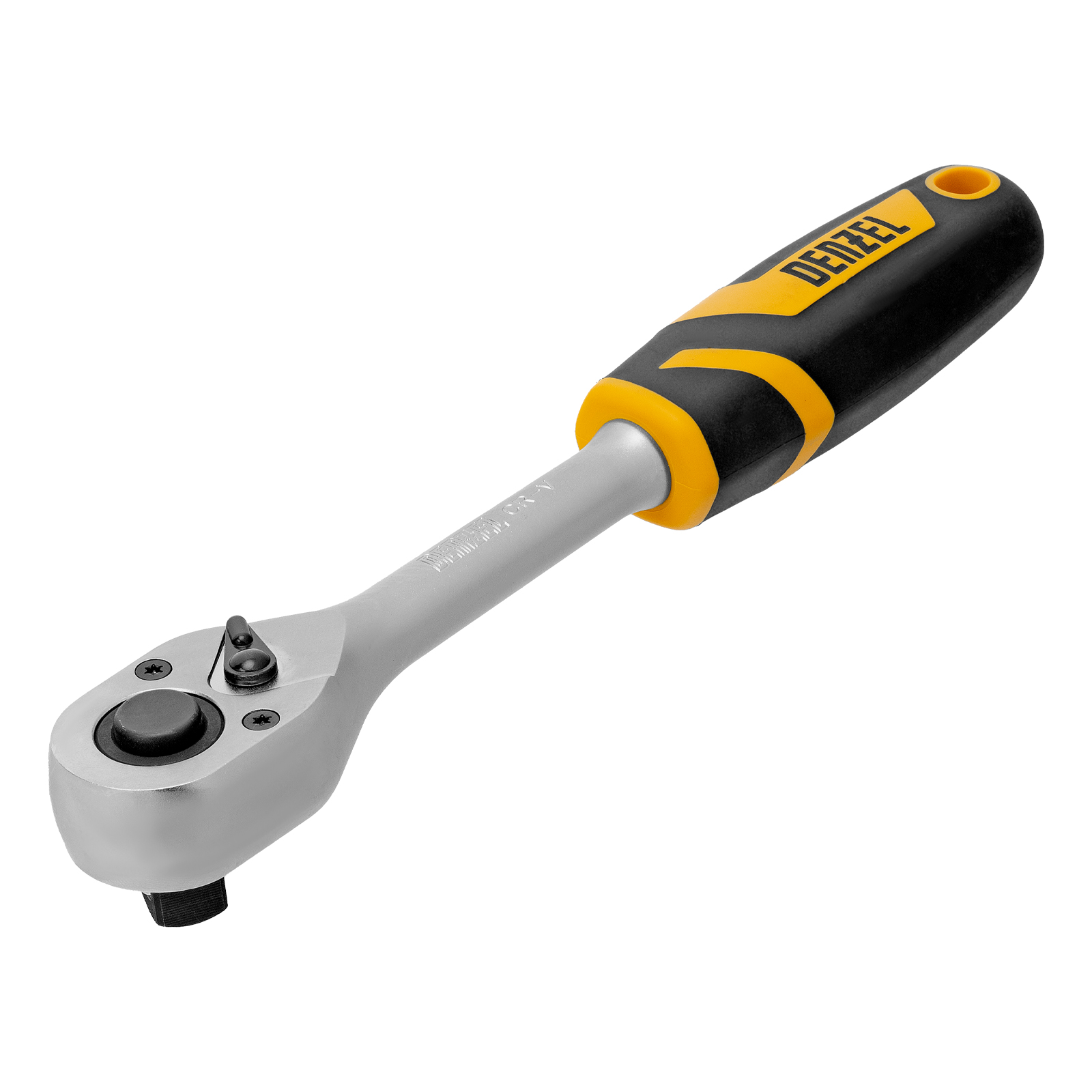 Ключ-трещотка 1/2″, 90 зубьев, с быстрым сбросом, CrV Denzel