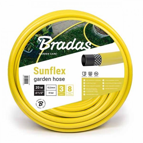 Шланг поливочный SUNFLEX  1" 20м "Bradas", Италия