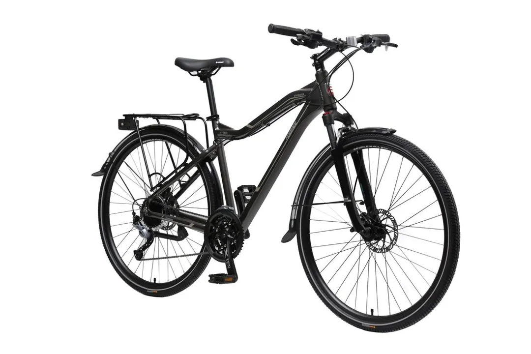 Велосипед MTB Stroller-X(Al6061,колесо700с,пер/зад покр40C, 27скоростейShimano Acera, вилкаRST Neon,тормозаTektro, седлоVelo,рост до175см,серо-корич.)