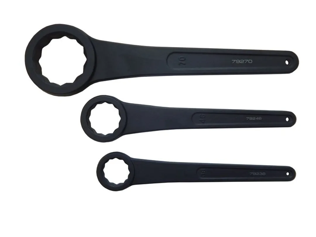 Ключ накидной ударный односторонний удлиненный 80мм