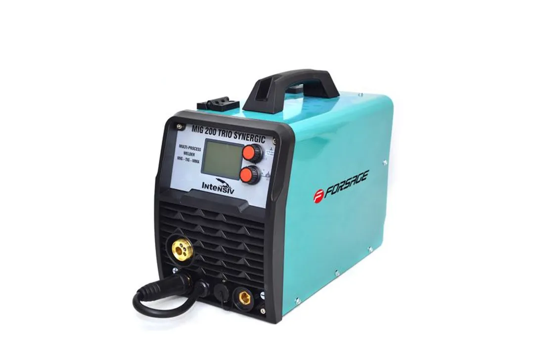 Сварочный аппарат MIG, MMA, TIG (220V, 5.8кВт,10-230А, электрод 1,6-4мм, проволока 0.8-1мм, к-т мощности 0.98, раб. цикл 60%, цифр. табло)