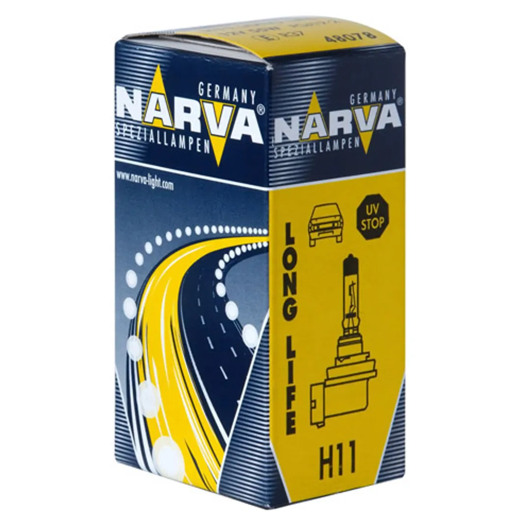 Автолампа H11 (55) PGJ19-2 LONG LIFE 12V NARVA