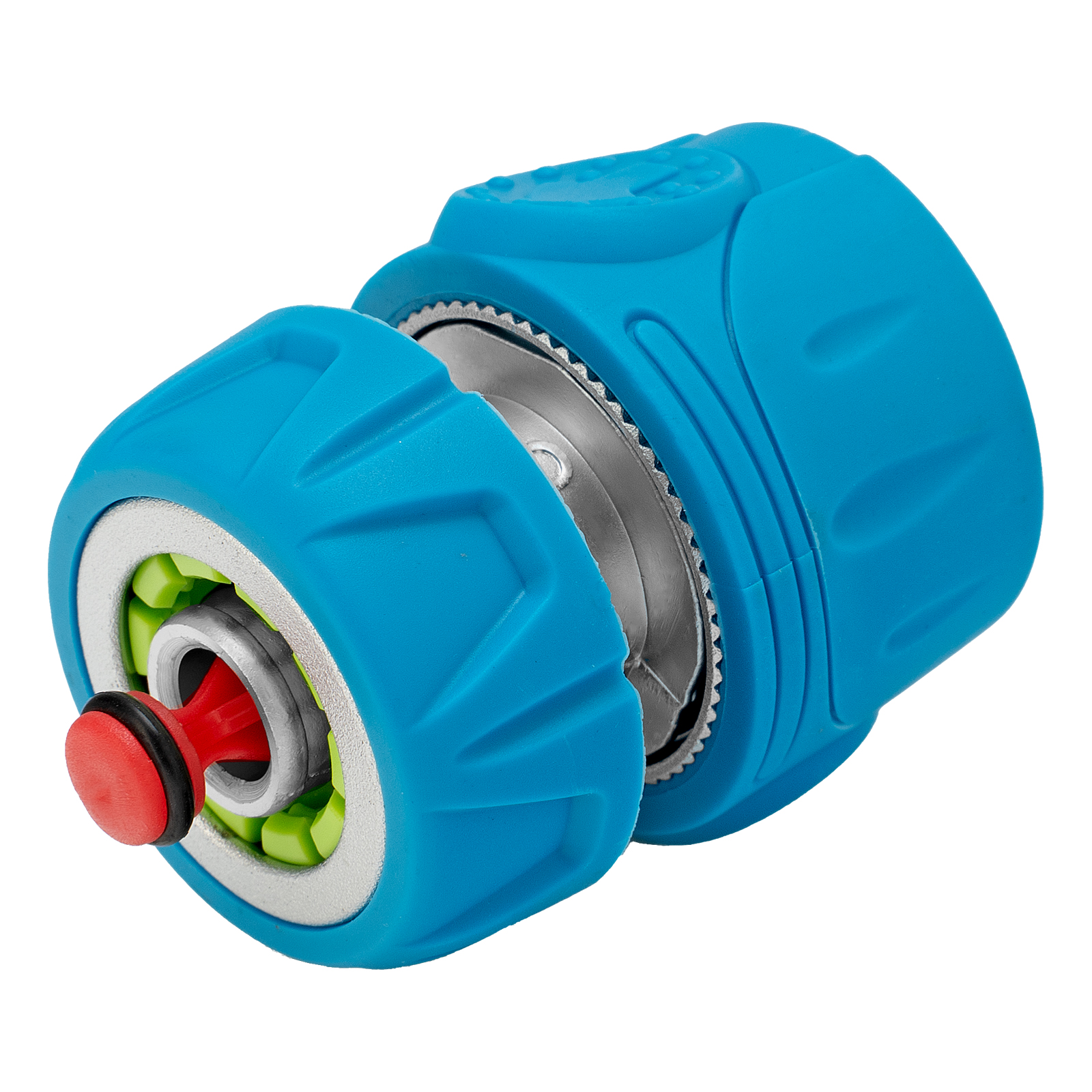 Соединитель быстросъемный 1/2″, аквастоп, алюминий, TPR, LUXE Palisad