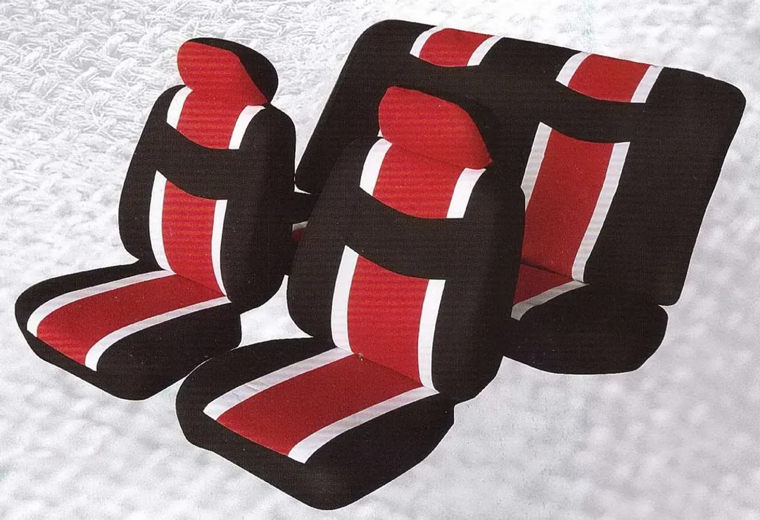 Чехлы на сидение 6пр BY-1304003K Black/red